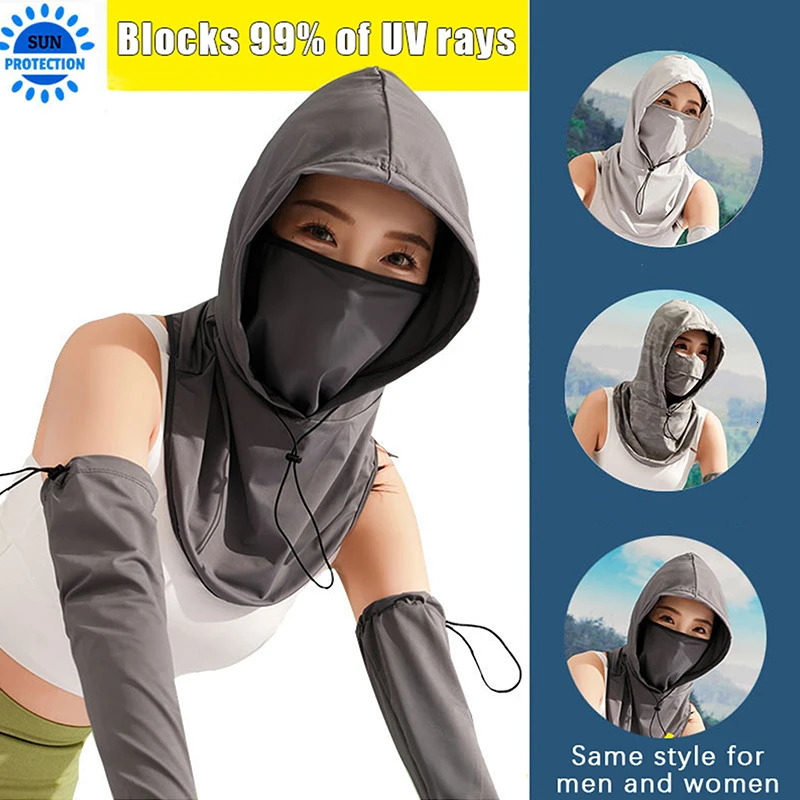 Cooling UV Protection Hood Breathable Full Head Mask Face Cover For Men Women Cycling Motorcycle Fishing 250624
