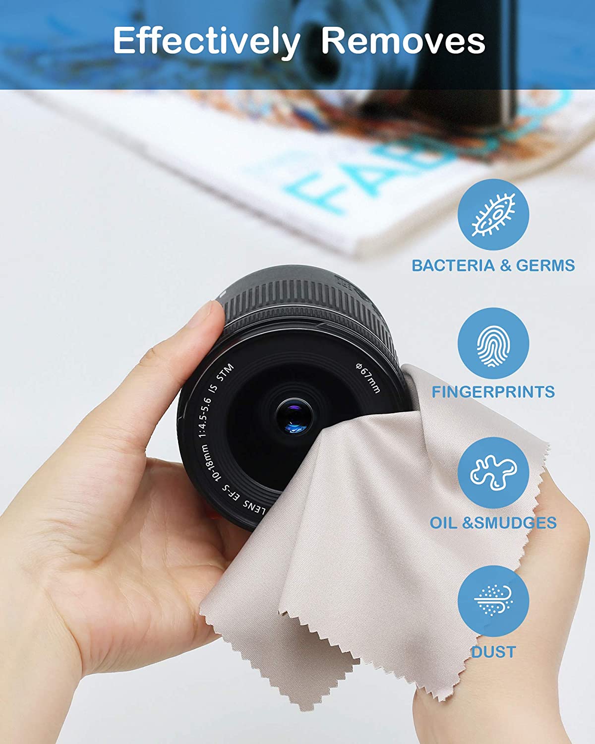 Custom Logo Printed Microfiber Cleaning Cloth for Eyeglasses High-Tech Electronic Screen Cleaner China Eyeglass Care Product