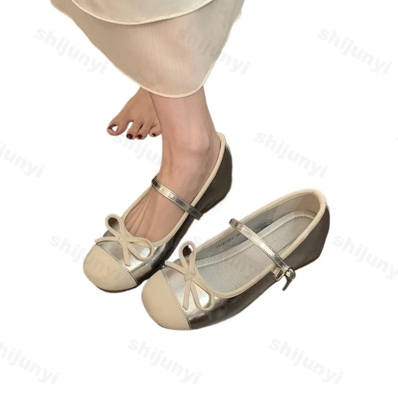Women Ballet Flat Shoes Casual Comfortable Mary Jane Summer High Quality French Round Toe Ballerinas Shoes 250624