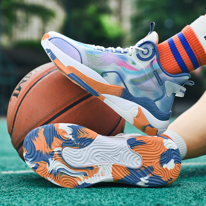 8877-High-top New Style Basketball Shoes Fashionable Classic Chinese Breathable Non-slip Outdoor Sneakers Fitness Running Training Sneakers