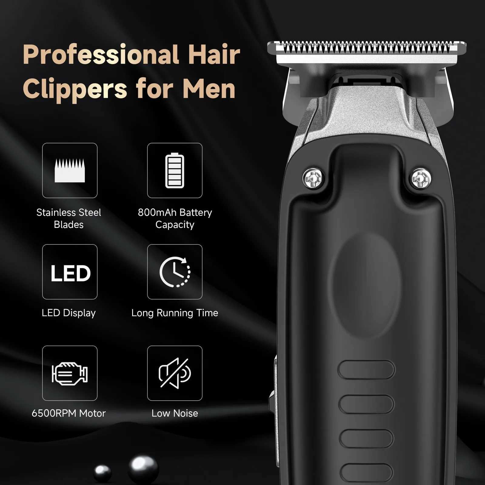 Sejoy Hair Clippers Men Kids Children Hair Trimmer Professional Cordless Barber Clippers Hair Cutting Kits with LED DisplayXJ250624