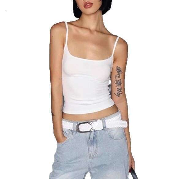 Sexy Hot Girl Soft Skin-Friendly Tight Elastic Camisole Sports Slim Fit Short Top B5