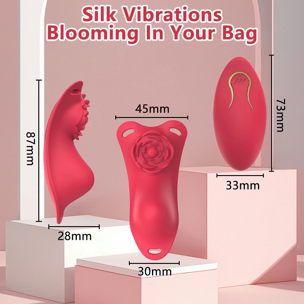 Wearable Panty Rose Vibrator Clitoral Stimulator G Spot Butterfly Vibrating Adult Mastrubator Sex Toys Games for Women Couples 250624