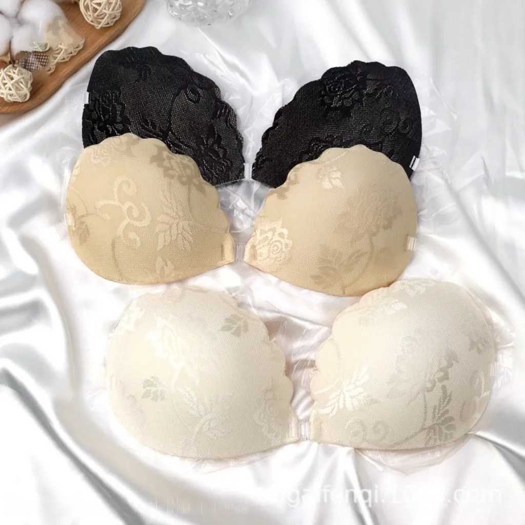 Women Nipple Tape Embroidered Jacquard Chest Patch Reusable Nipple Cover Push Up Sticke-on Bra W250624