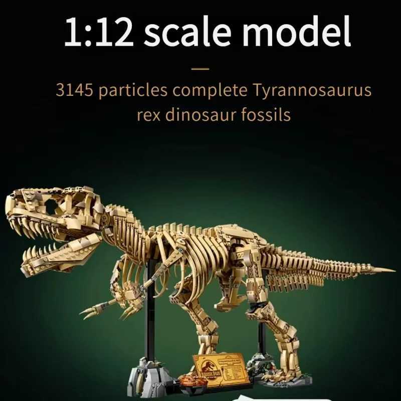 New Dinosaur Park Series Dinosaur Fossil Tyrannosaurus Creative Set Assembly Building Blocks Display Toys Children Gifts Adult C Y250624