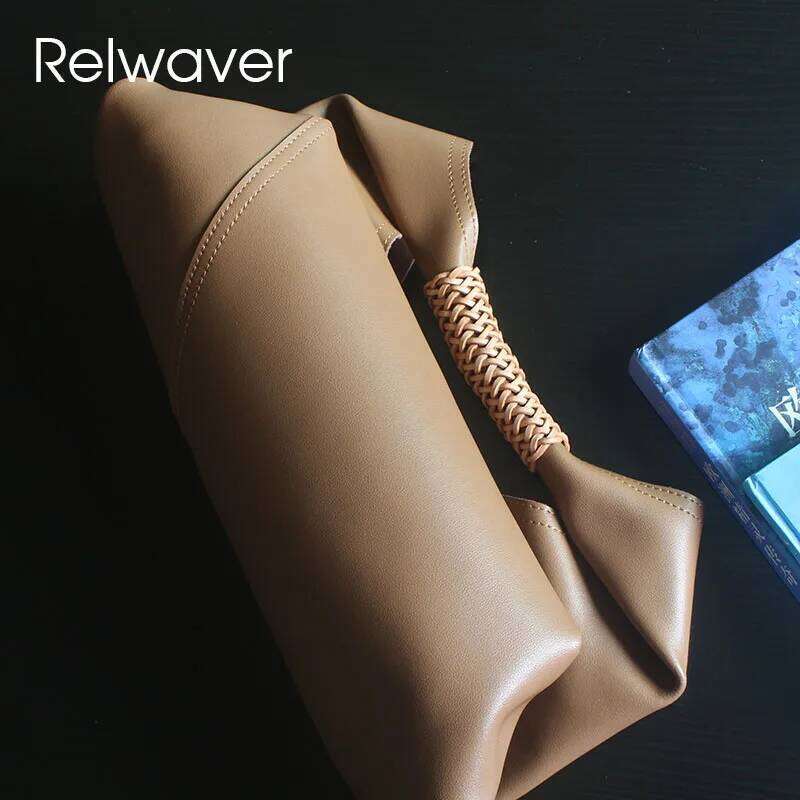 Luxury Designer bags Relwaver shoulder cowhide split leather bucket 2024 spring summer big tote bag hollow handle composite women handbags