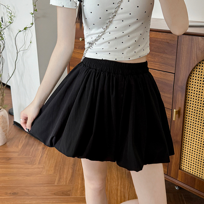 LYWD170 Flower bud skirt pants women summer 2025 new high waist drape a-line short skirt for petite