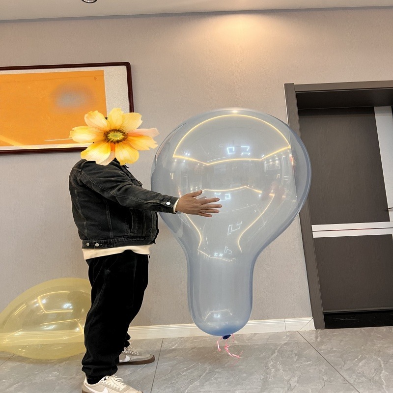 32 inch round long neck thickened balloon manufacturer wholesale foreign trade birthday wedding party arrangement bar oversized balloon colored crysta
