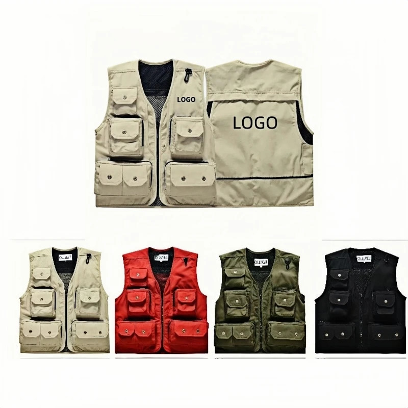 2025 Outdoor Leisure Vest Mens Multi-Pocket Breathable Outdoor Sports Coat High-Quality Leisure Vest Men 250617CJ