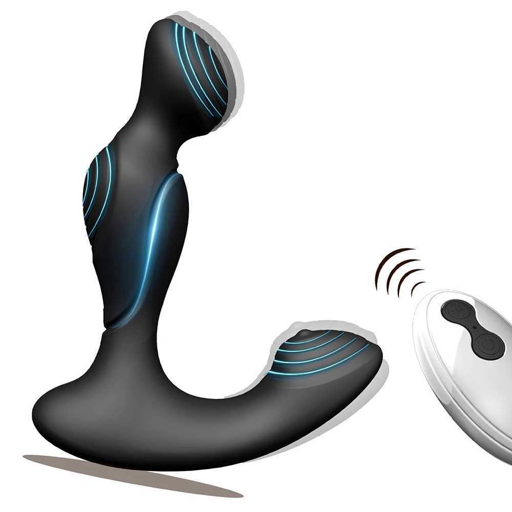 Male Prostate Massager Wireless Control Anal Plug Ring Delay Ejaculation Butt Plug Vibrator Sex Toy for Men Masturbator W250624