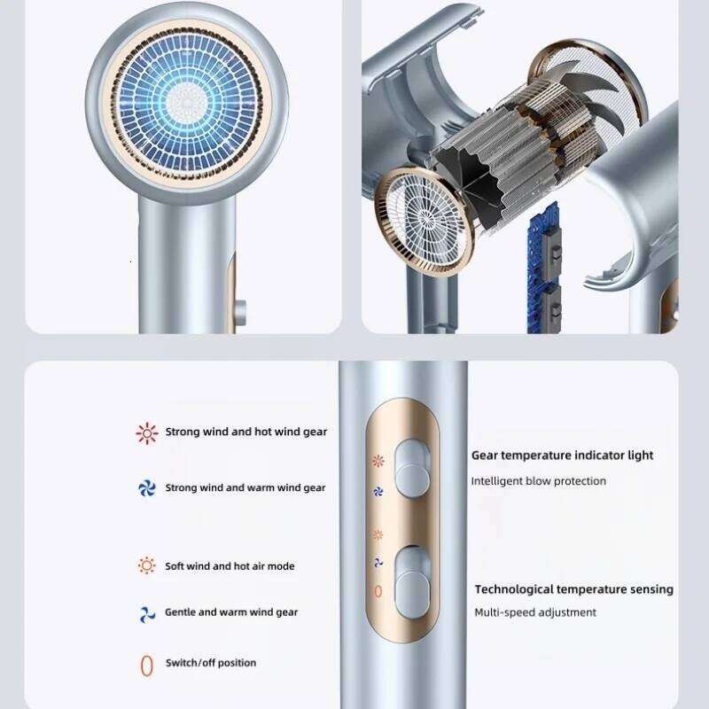 2400W High-Speed Dryer, Air Pressure Doubling Technology, Blue Light Negative Ion Care Constant Temperature Hair Dryer
