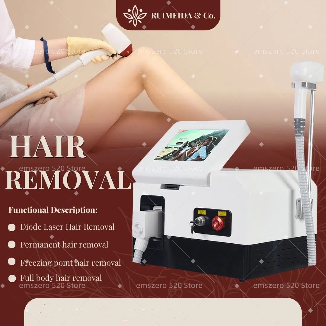 Professional Ice Platinum755 808 1064nm Diode Laser Hair Removal Machine with Cooling Permanent Painless Three Wavelength Epilator