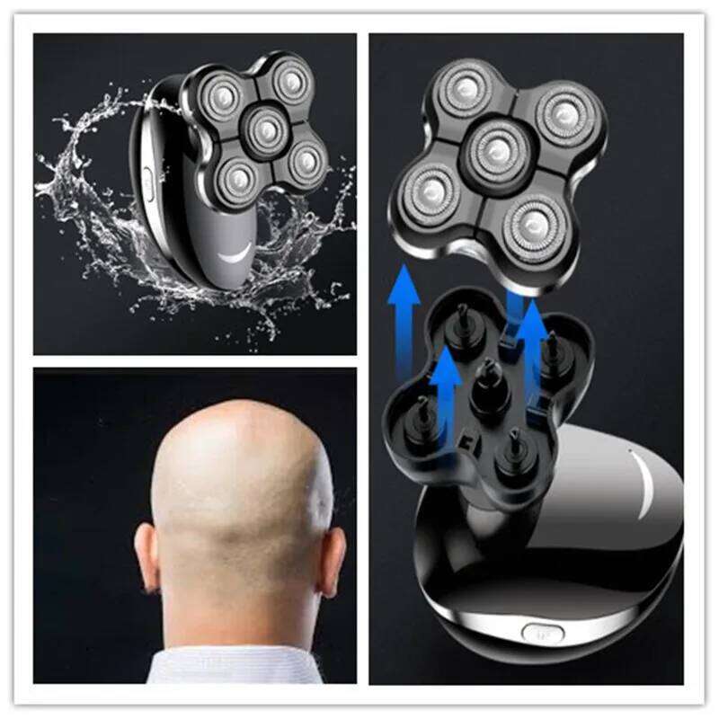 Washable Electric Men Balding Head Shaver For Man 5D Floating Razor Quick Charger Skull Shaving Hine Portable Baldhead Shave