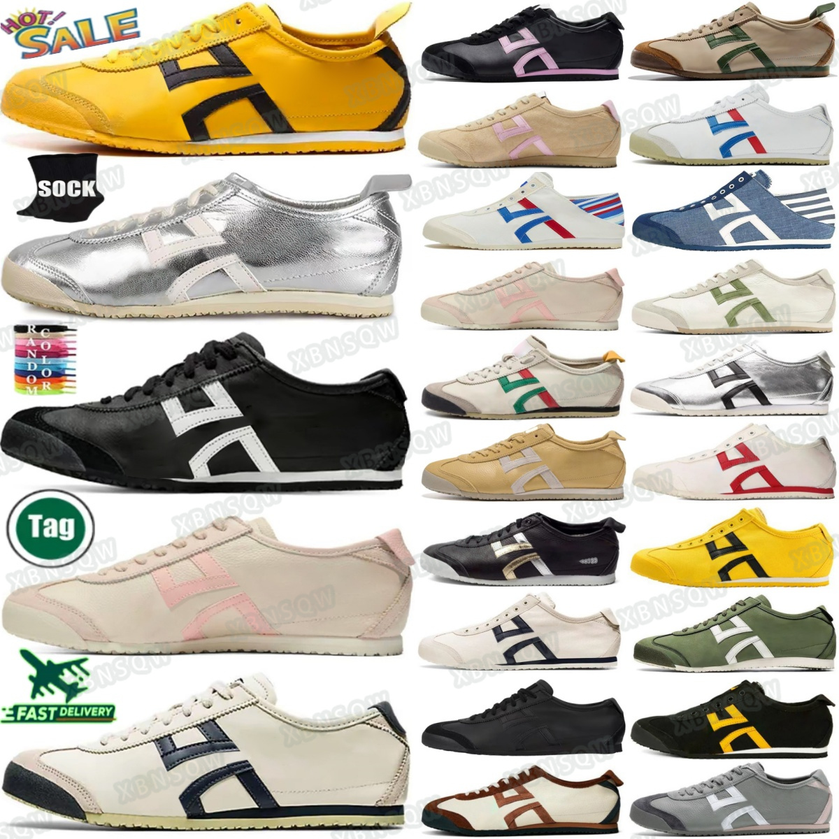 Tiger Mexico 66 shoes running designer Japan tigers trainers Vintage women men Kill Bill Silver Birch Peacoat Black White Beige Grass GhIXD#