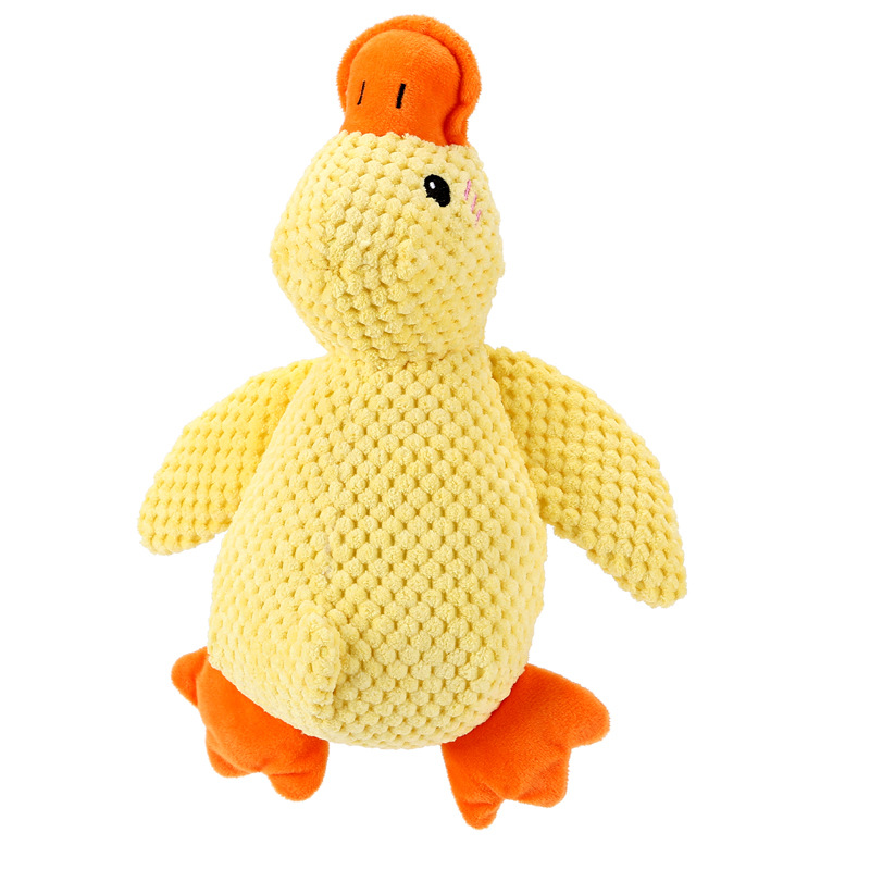Dog plush sound-making toys, little yellow duck self-indulging and chewy puppy toys, small and medium-sized dog teething toys