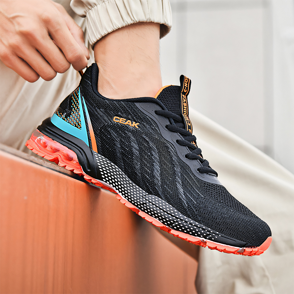 5029-Men's New Fashion Basketball SneakersMen's ShoesAir Cushion Shoes, Non-slip Flying Woven Popular Sneakers, Mesh Breathable Running Bask