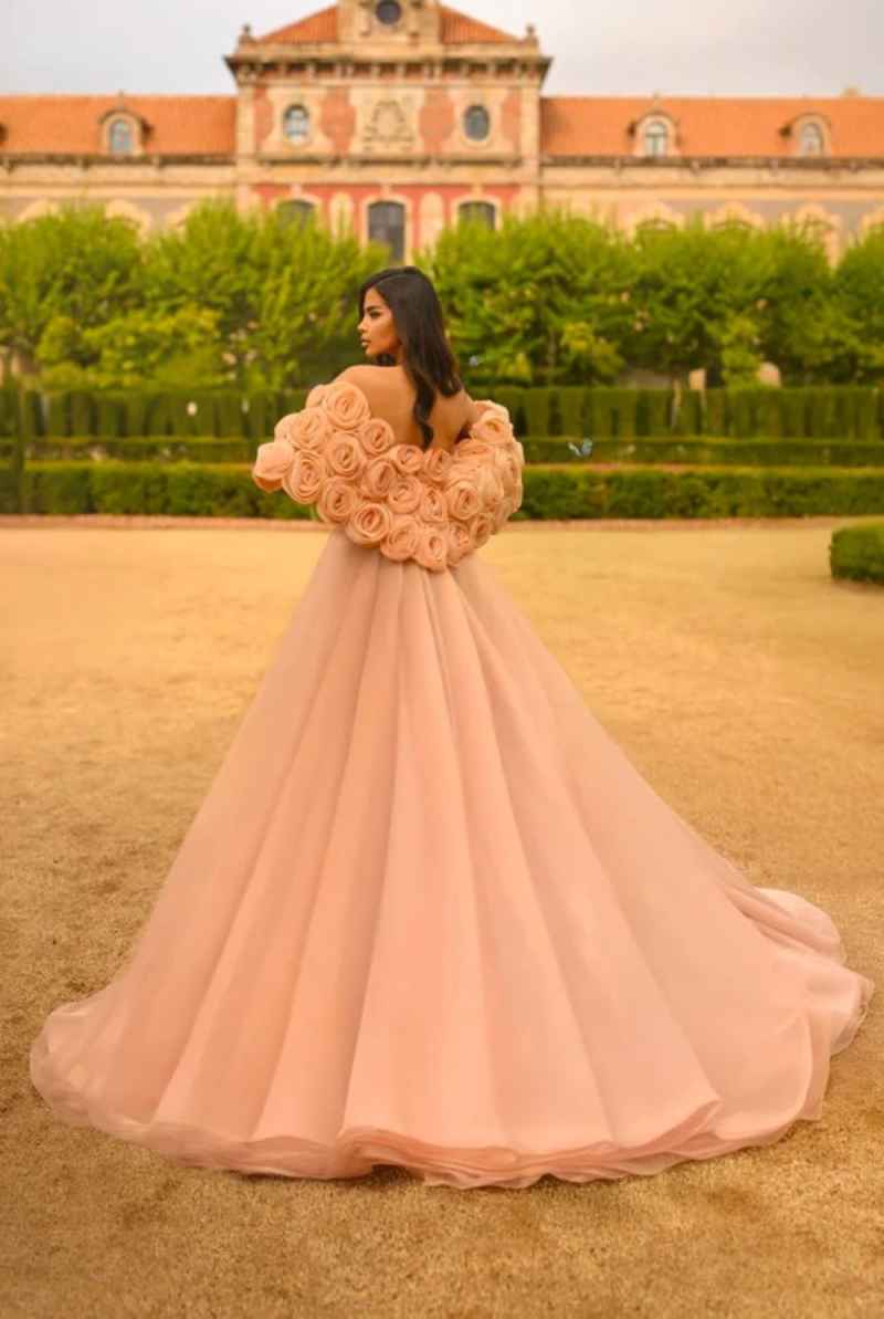 Elegant Strapless Mermaid Evening Dresses Fashion Beaded Crystal Lace Prom Dress Detachable Cape Ruffle Party Gown Customized