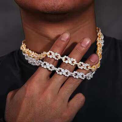 High Quality 8 Figure VVS1 Moissanite Necklace 925 Silver Unisex for Men and Women Hip Hop Style Jewelry