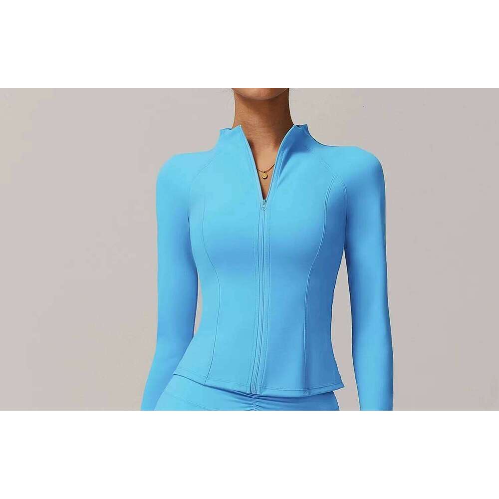 New Sports zip up Jacket Women's Shirt Pilates Coat Running Women Top Yoga Clothes Workout Tops Fiess Sportswear Gym
