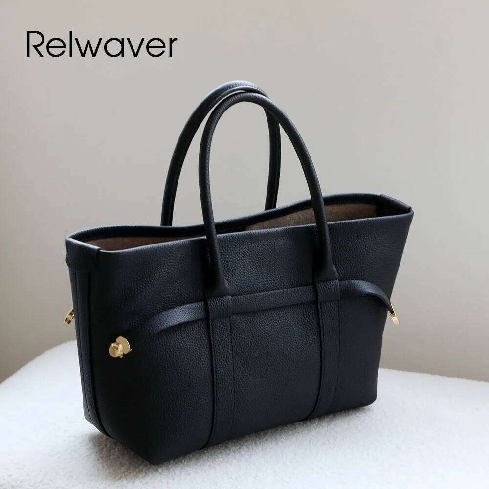 Luxury Designer bags Relwaver women handbag genuine leather top handle 2025 autumn winter changing shape tote commuting ladies hand bag