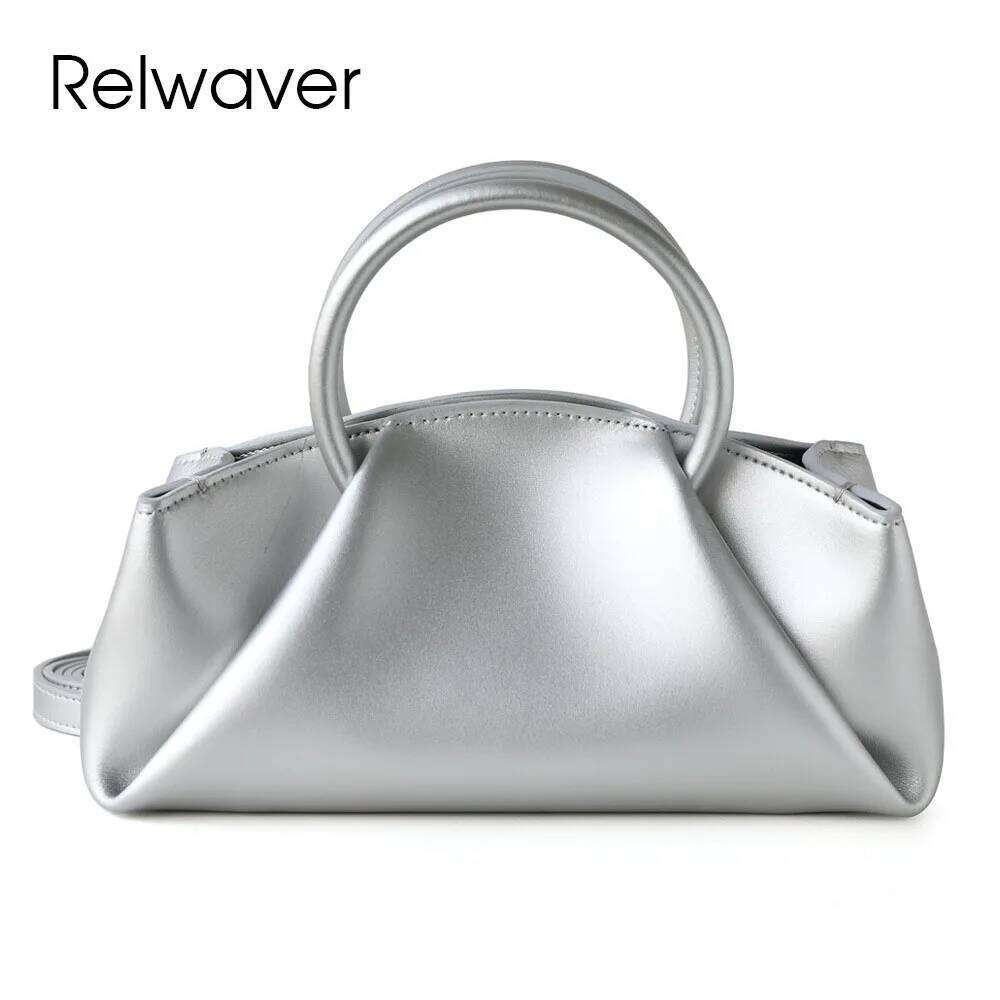 Luxury Designer bags Relwaver women handbag small cowhide split leather top handle 2025 summer versatile shoulder chic crossbody bag