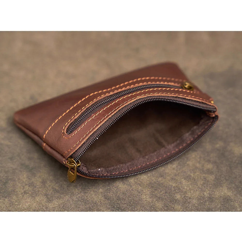 Genuine Leather Coin Purse for Men Women Mini Zipper Wallet Small Money Pocket Bag Female Money Wallets Men Card Holder R250624
