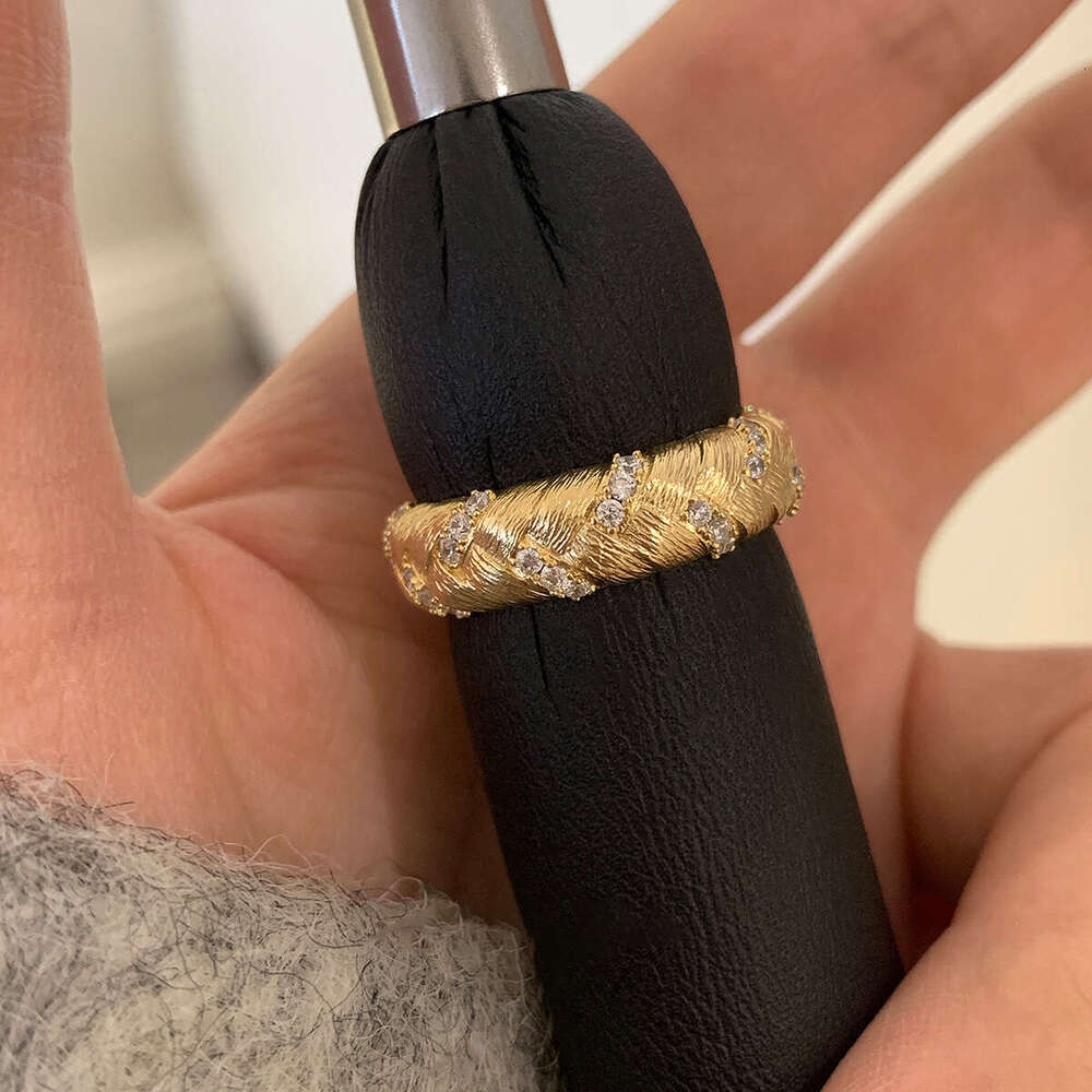 Vintage Square Zircon Open Ring for Women, Niche Internet Celebrity Style, High-End Sense Jewelry