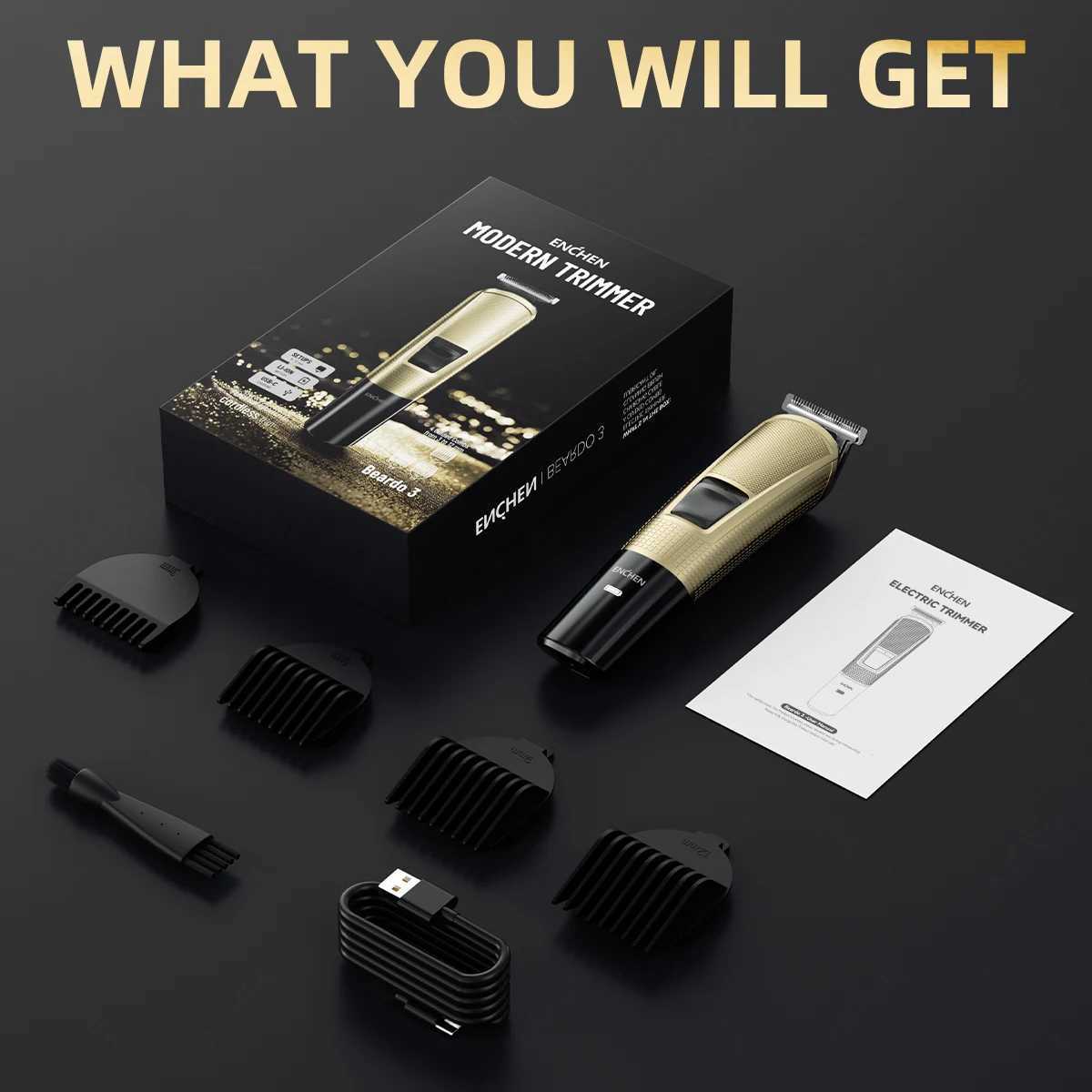ENCHEN Beardo 3 Hair Trimmer Groom Kit For Beard Trimming And Body Grooming With Type-C Charging And Indicator LightXJ250624