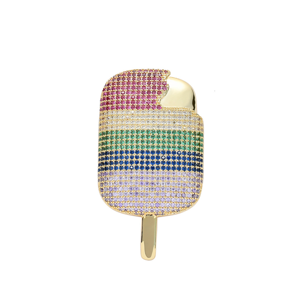 Luxury Moissanite Jewelry Hip Hop Ice Cream Pendant Iced Out Creative Street Style Accessory Pass the diamond tester