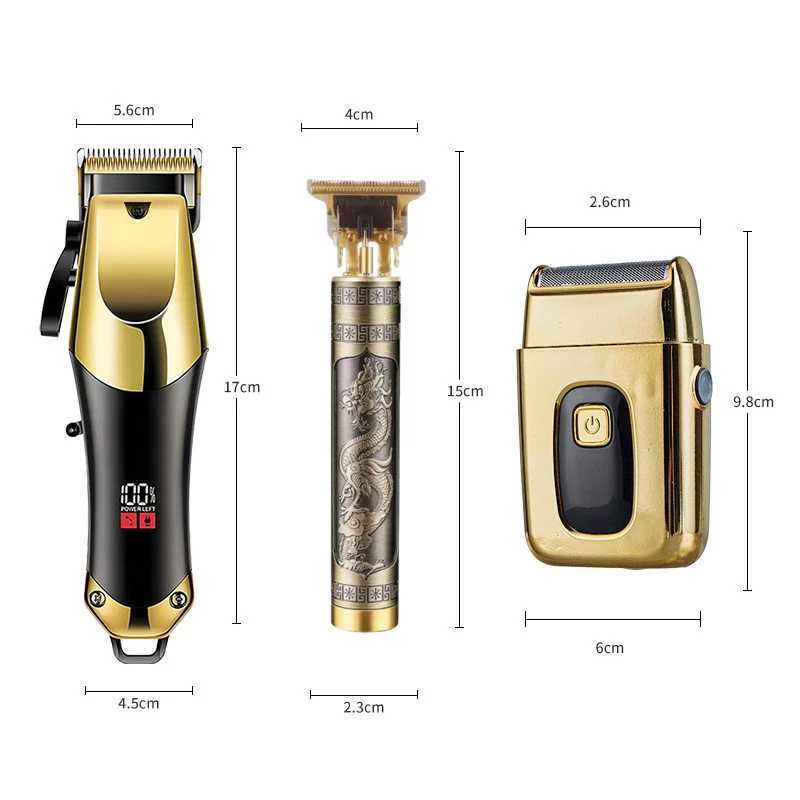 USB Rechargeable Mens Hair 3-piece oil head and electric Trimmer suitable for home use shaved hair salon boyfriend giftsXJ250624