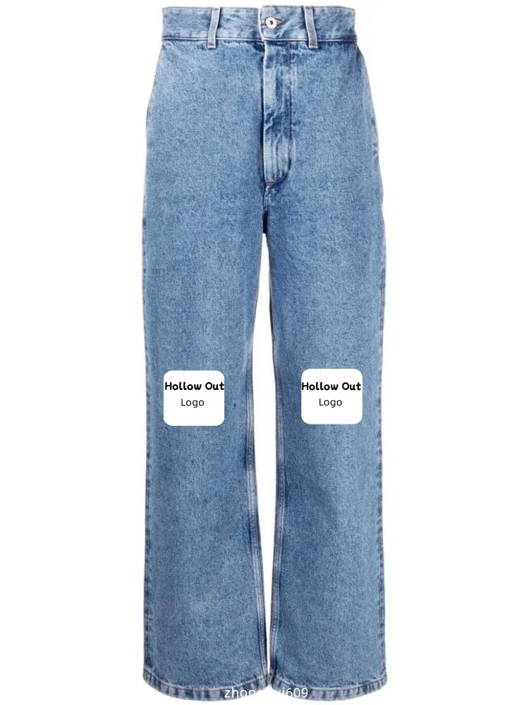 Jeans Womens Designer Trouser Legs Open Fork Tight Capris Denim Trousers Add Fleece Slimming Jean Pants Loose Women Clothing Embroidery Printing hollow out