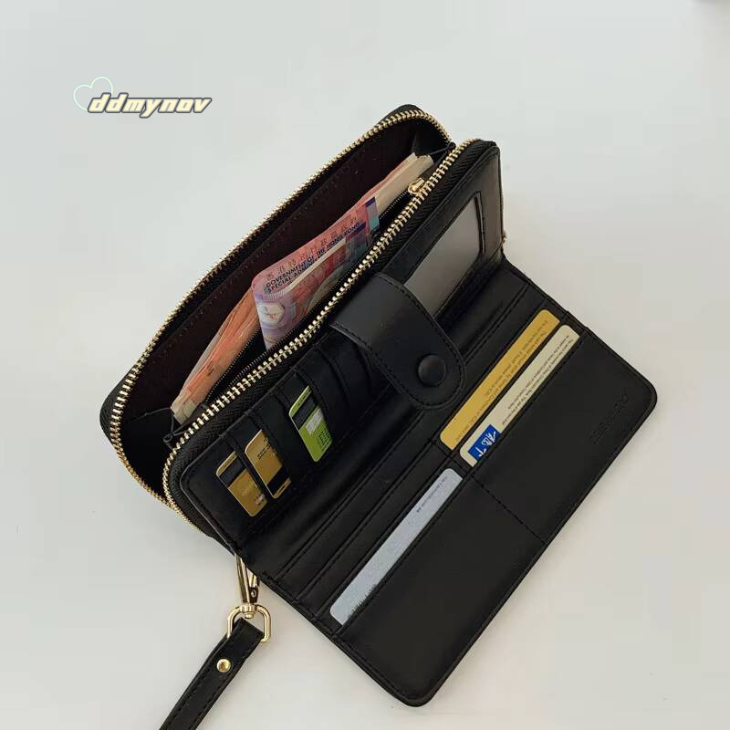 Cute Bifold Large Capacity Zipper Wallets with Handle Women Versatile Coin Purse Card Holders Clutch Luxury Designer Long Wallet ddmynov