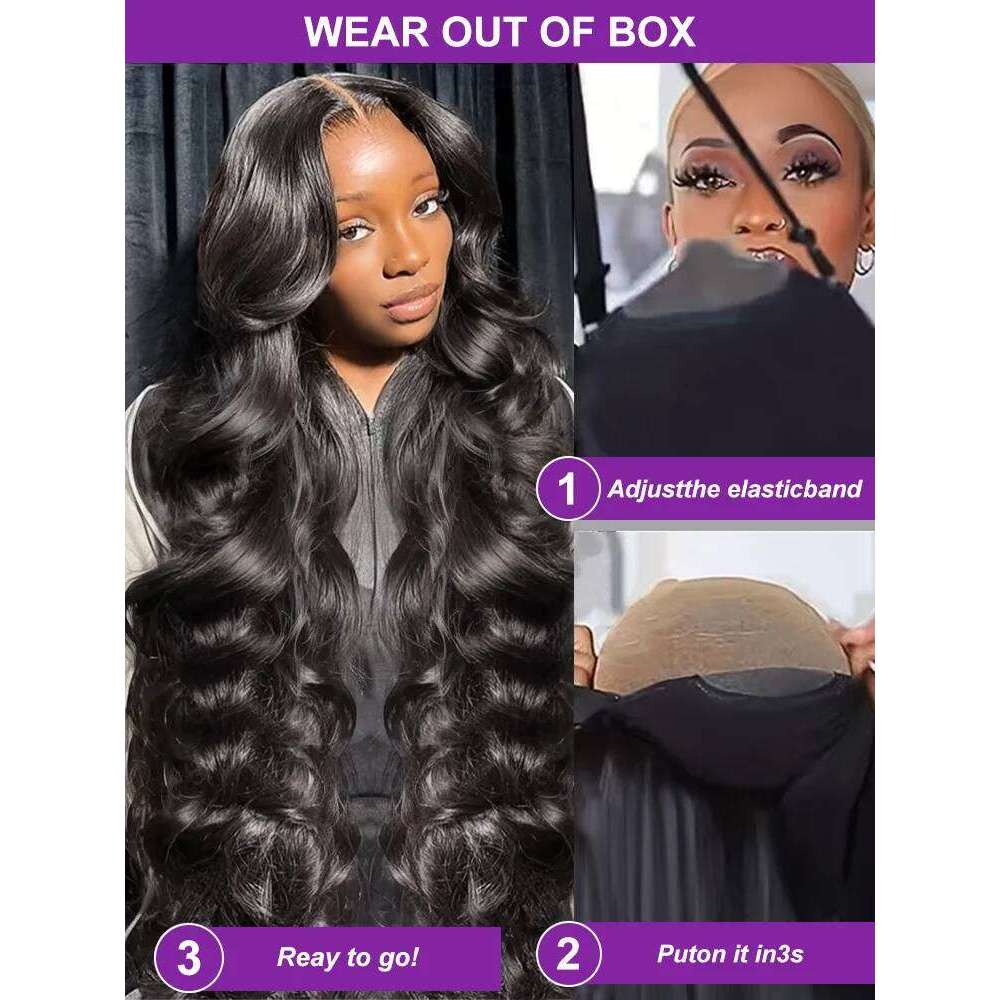 Glueless 5x5 Closure Body Wave Front Human Hair Wig Preplucked Brazilian Remy 13x6 13x4 Transparent Hd Lace Frontal Wigs