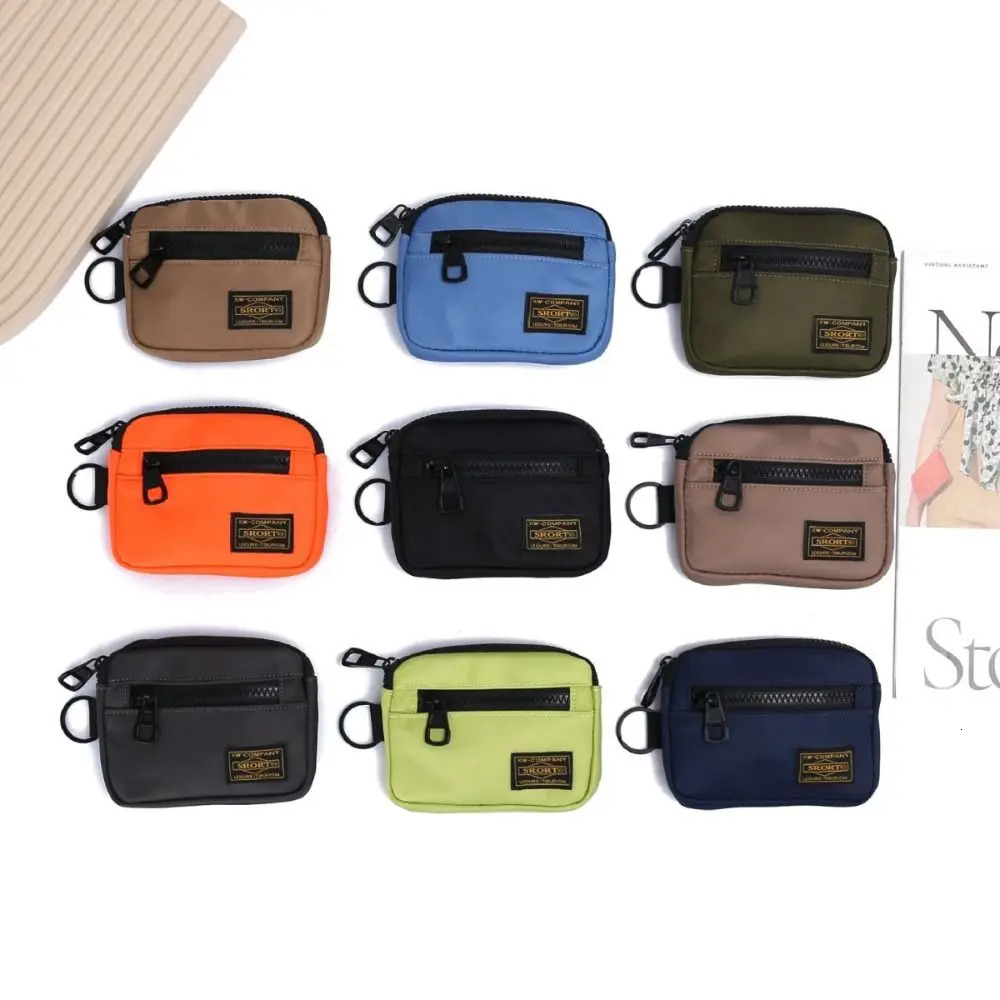 Casual Coin Purse Women Mens Canvas Zipper Short Wallet Retro Key Holder Small Money Bag Trend Youth Mini Handbag R250624