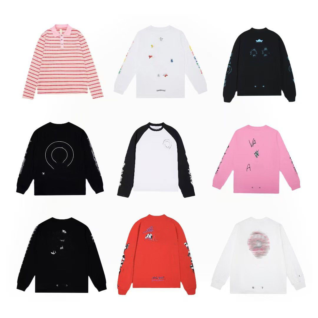 Mens Designer T Shirt Letter Print Long Sleeve Shirts Graphic Tee High Quality Vintage Luxury Casual Womens Tops Men Streewear