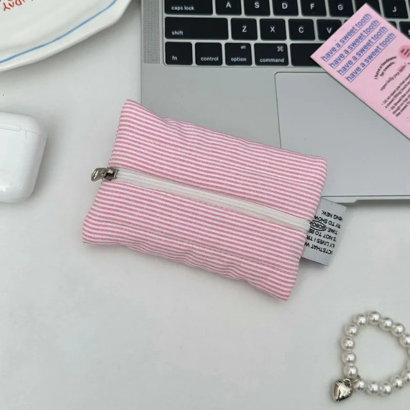 Cute Cloud-Shaped Striped Mini Wallet Causal Stylish Coin PursePortable Clutch Organizer for Cards Coins Earphone Lipstick R250624