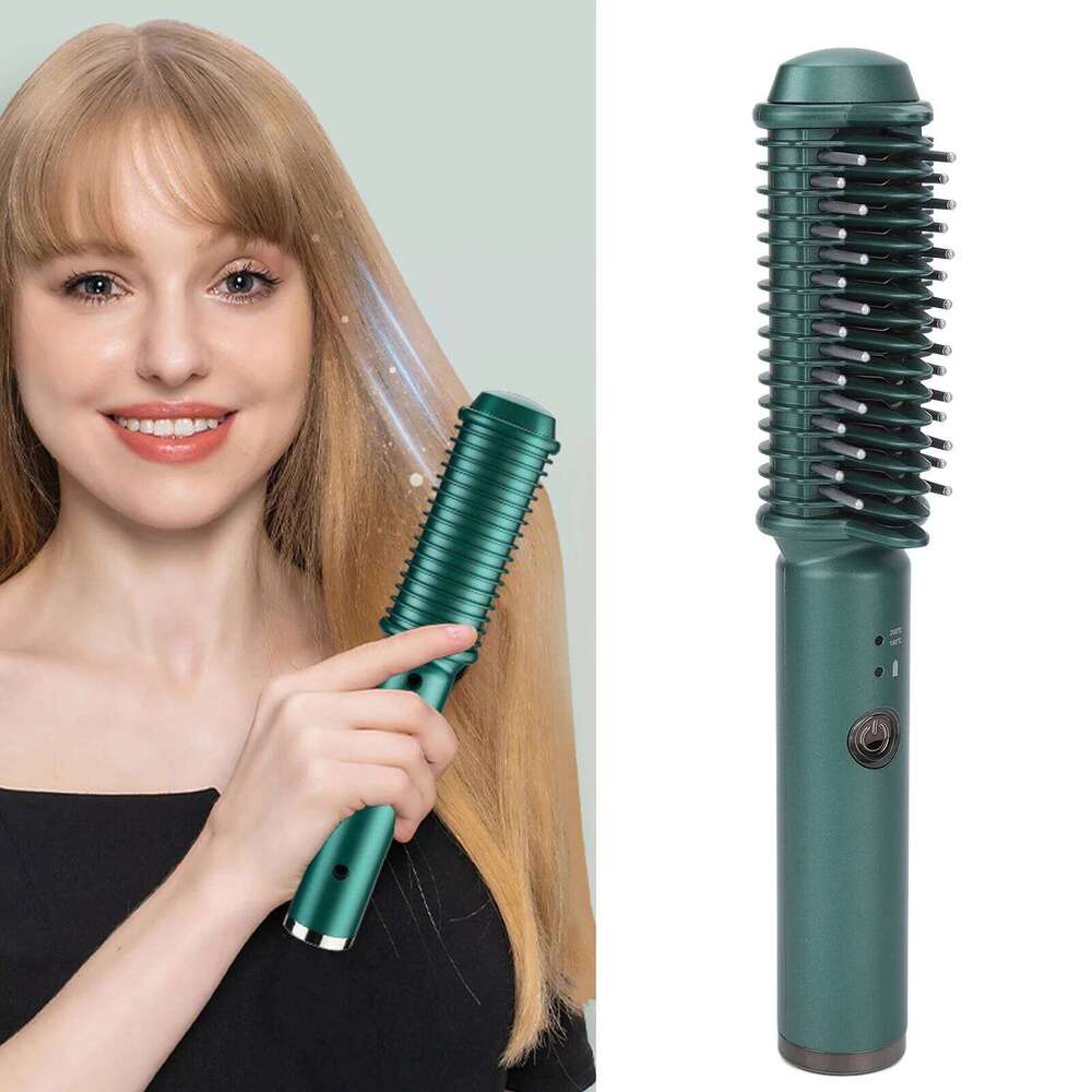 Electric Brush Straightener Combs Women Styler Curling Iron Fast Hot Comb Heating Curler Hair Caring Tool