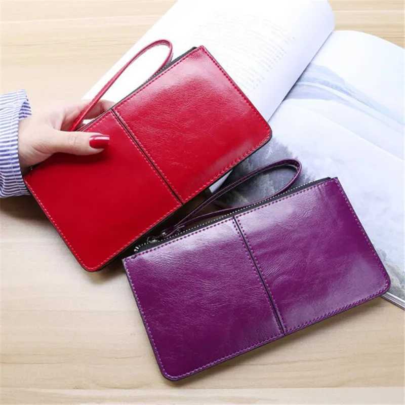 New Fi Women Office Lady PU Leather Lg Purse Clutch Zipper Business Wallet Bag Card Holder Big Capacity Wallet XJ250624