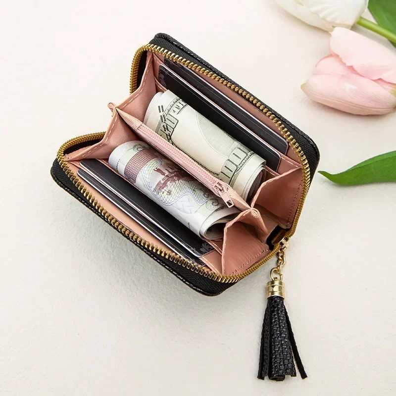 Fi Tassel Women Wallet Female Purse PU Leather Short Mini Wallets Zipper Clutch Purse Female Small Wallet for Women XJ250624