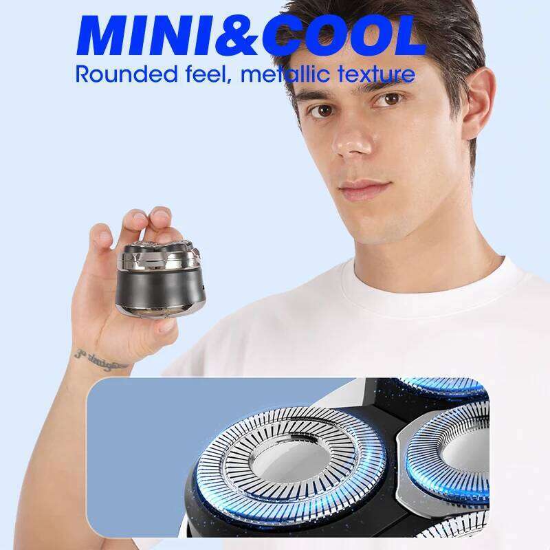 RESUXI Rq518 Men's Bald Head Magnetic Razor Wet/Dry Waterproof Cordless Electric Shaver Trimmer Hine