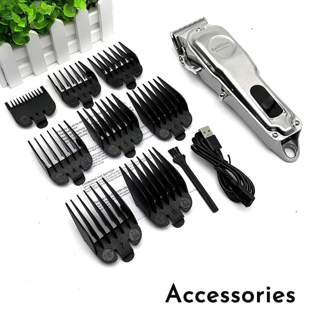 All Metal Hair Trimmer Machine Beard Clipper Electric Shaver for Men High Power Professional Cutter For Hairdresser Barber Shop XJ250624
