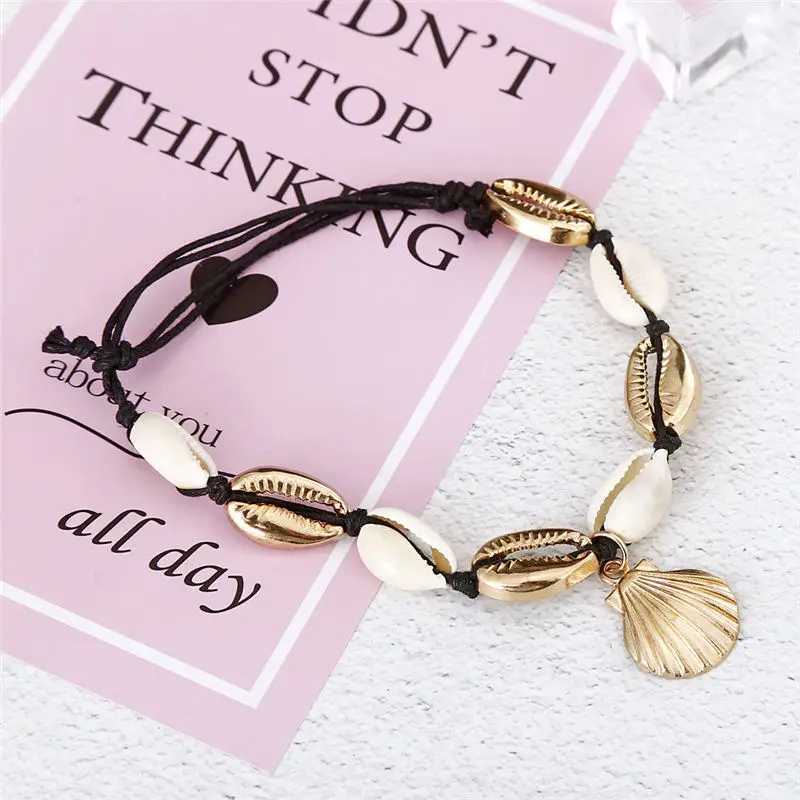 New Natural Shell Conch Rope Anklets For Women Foot Jewelry Summer Beach Barefoot Bracelet Ankle on Leg For Women U250624