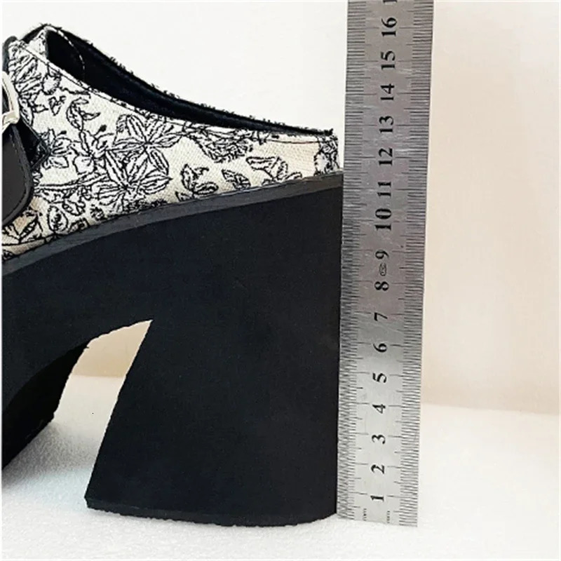 Eilyken n Style Chunky Platform Round Toe Women Slippers Fashion Belt Buckle Thick Bottom High Heels Mule Slide Shoes 250624