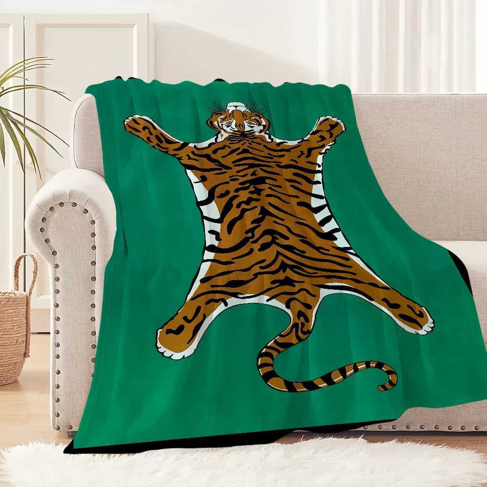 Adler warm retro soft plush blanket Tiger j-Jonathan for sofa living room office Moroccan Ethnic bedroom travel Rug gift Flannel Y250623
