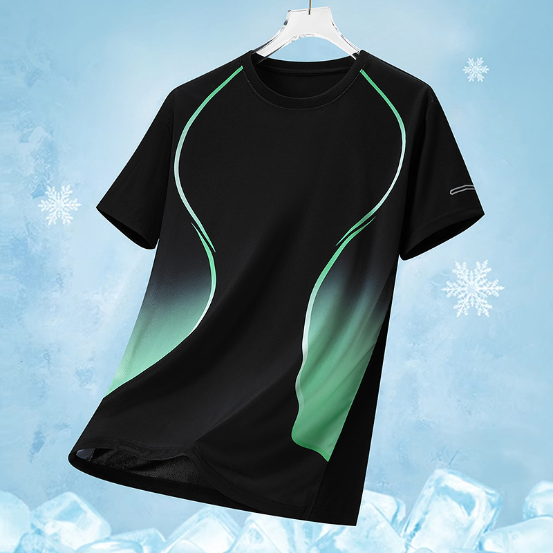 Ice Silk Short Sleeve TShirt Unisex Summer New Mens Crew Neck Youth Couple Sports Outdoor Versatile Running Top