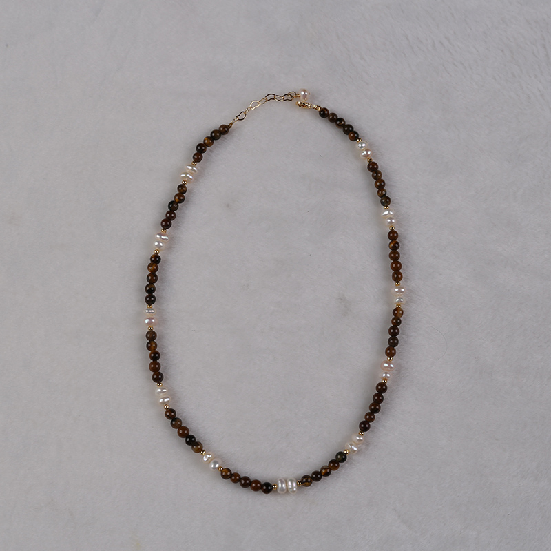 Natural Handcrafted Beaded Necklaces Featuring Pearls & Stone Accents