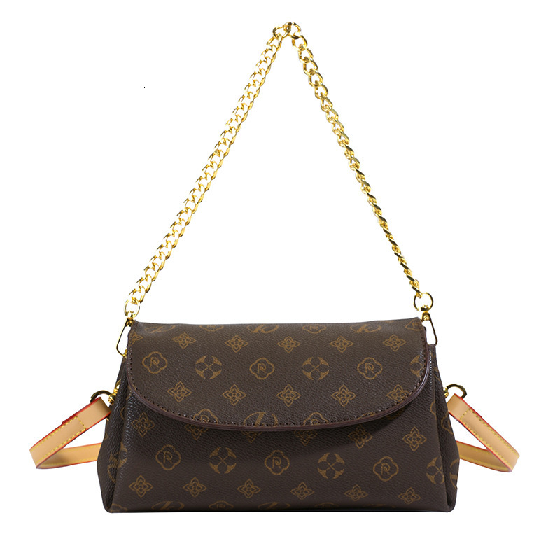 Free shipping designer bag High-end Fashion Underarm Bag Small Square Women Bag 2025 New Retro Print Chain Bag Shoulder Bag Versatile Crossbody Bag