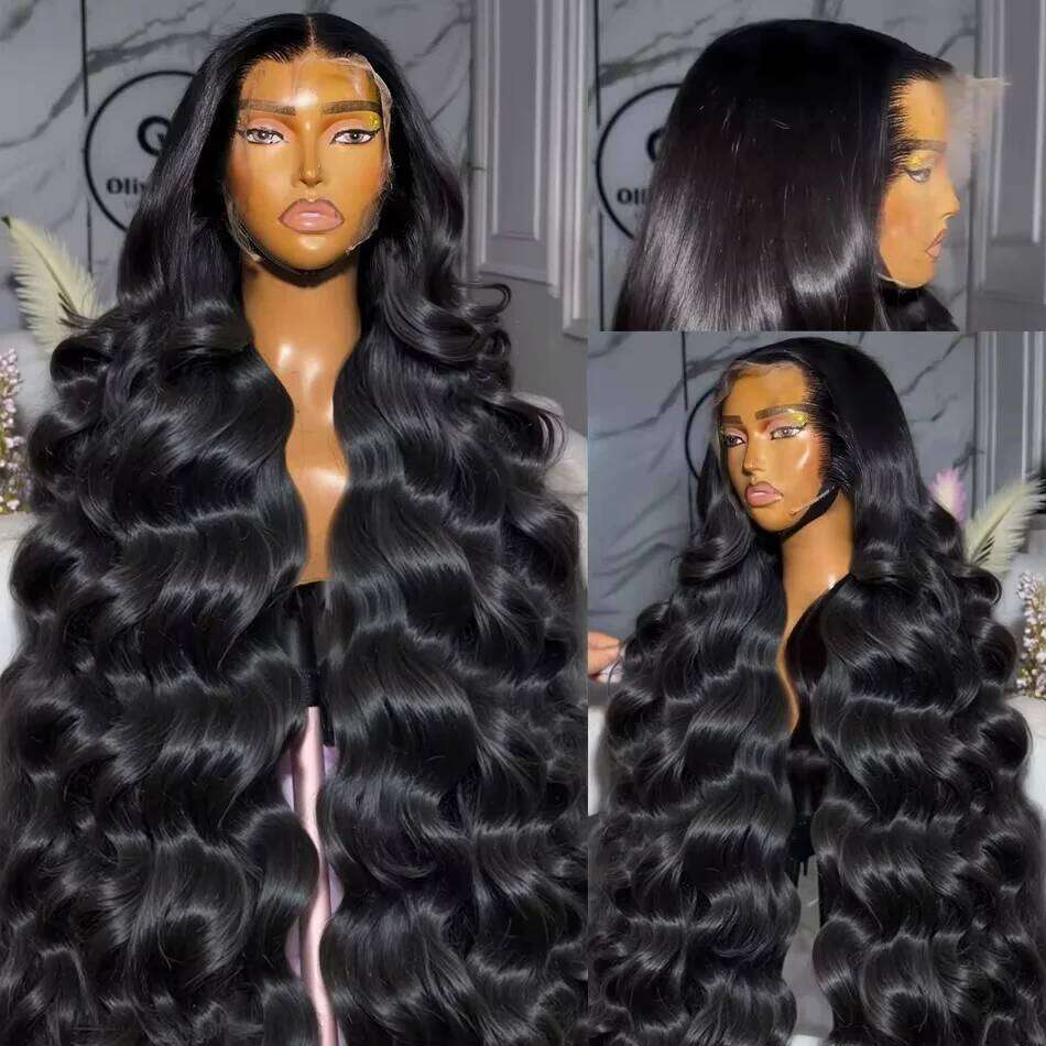 220 Density 30 40 Inch Body Wave 13x6 Hd Frontal Wig Human Hair BrazilianLace 5x5 Lace Front Wigs For Women