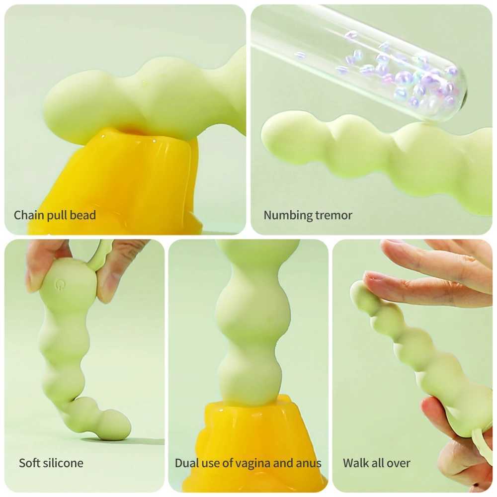 10 Speeds Anal Beads Vibrator Butt Plug for Women Vagina Balls Dilator Sex Toys for Men Adult Toy Prostate Massager Masturbator W250624
