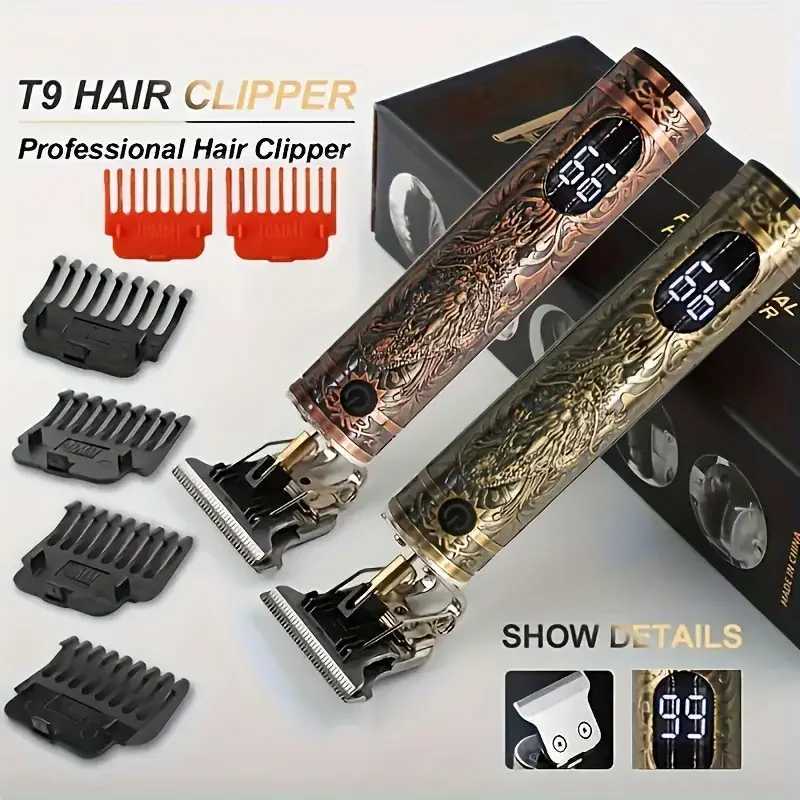 T-Blade Hair Clipper for Barbers - USB Rechargeable Cordless Design Precision Beard and Hair Trimming Professional Engraving XJ250624